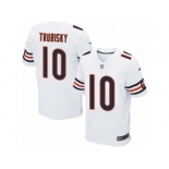 Men's Nike Chicago Bears #10 Mitchell Trubisky Elite White NFL Jersey