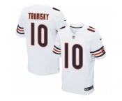 Men's Nike Chicago Bears #10 Mitchell Trubisky Elite White NFL Jersey