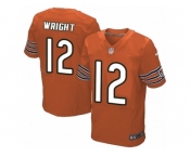 Men's Nike Chicago Bears #12 Kendall Wright Elite Orange Alternate NFL Jersey