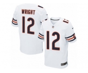 Men's Nike Chicago Bears #12 Kendall Wright Elite White NFL Jersey