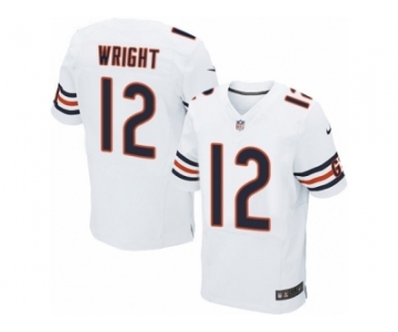 Men's Nike Chicago Bears #12 Kendall Wright Elite White NFL Jersey