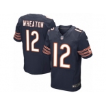 Men's Nike Chicago Bears #12 Markus Wheaton Elite Navy Blue Team Color NFL Jersey