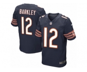 Men's Nike Chicago Bears #12 Matt Barkley Elite Navy Blue Team Color NFL Jersey