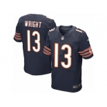 Men's Nike Chicago Bears #13 Kendall Wright Elite Navy Blue Team Color NFL Jersey