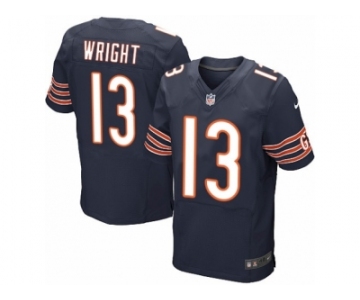 Men's Nike Chicago Bears #13 Kendall Wright Elite Navy Blue Team Color NFL Jersey