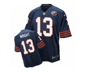 Men's Nike Chicago Bears #13 Kendall Wright Elite Navy Blue Throwback NFL Jersey