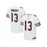 Men's Nike Chicago Bears #13 Kendall Wright Elite White NFL Jersey