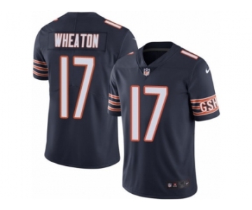 Men's Nike Chicago Bears #17 Markus Wheaton Elite Navy Blue Rush NFL Jersey