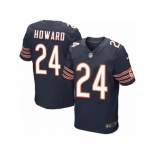 Men's Nike Chicago Bears #24 Jordan Howard Elite Navy Blue Team Color NFL Jersey