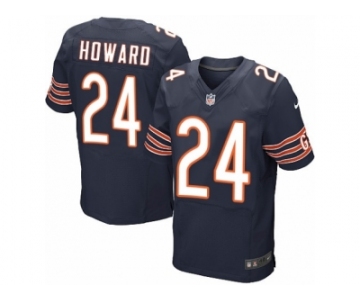 Men's Nike Chicago Bears #24 Jordan Howard Elite Navy Blue Team Color NFL Jersey