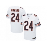 Men's Nike Chicago Bears #24 Jordan Howard Elite White NFL Jersey