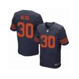 Men's Nike Chicago Bears #30 B.W. Webb Elite Navy Blue 1940s Throwback Alternate NFL Jersey