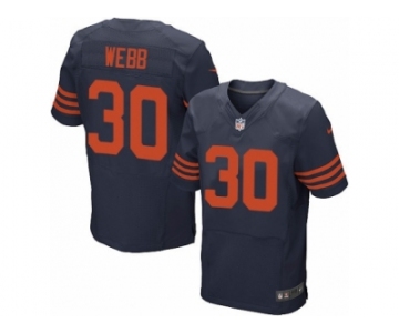 Men's Nike Chicago Bears #30 B.W. Webb Elite Navy Blue 1940s Throwback Alternate NFL Jersey