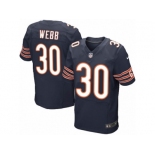 Men's Nike Chicago Bears #30 B.W. Webb Elite Navy Blue Team Color NFL Jersey