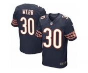 Men's Nike Chicago Bears #30 B.W. Webb Elite Navy Blue Team Color NFL Jersey