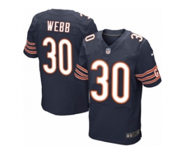 Men's Nike Chicago Bears #30 B.W. Webb Elite Navy Blue Team Color NFL Jersey