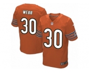 Men's Nike Chicago Bears #30 B.W. Webb Elite Orange Alternate NFL Jersey