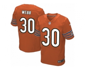 Men's Nike Chicago Bears #30 B.W. Webb Elite Orange Alternate NFL Jersey