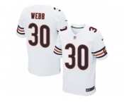 Men's Nike Chicago Bears #30 B.W. Webb Elite White NFL Jersey