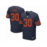 Men's Nike Chicago Bears #30 D.J. Moore Elite Navy Blue 1940s Throwback Alternate NFL Jersey