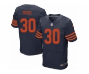 Men's Nike Chicago Bears #30 D.J. Moore Elite Navy Blue 1940s Throwback Alternate NFL Jersey