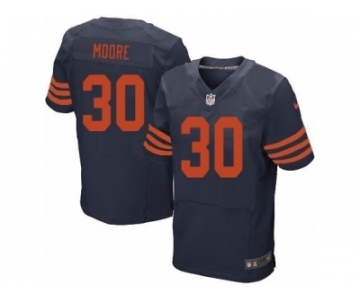 Men's Nike Chicago Bears #30 D.J. Moore Elite Navy Blue 1940s Throwback Alternate NFL Jersey