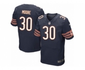 Men's Nike Chicago Bears #30 D.J. Moore Elite Navy Blue Team Color NFL Jersey