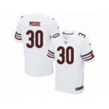 Men's Nike Chicago Bears #30 D.J. Moore Elite White NFL Jersey