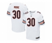 Men's Nike Chicago Bears #30 D.J. Moore Elite White NFL Jersey