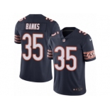 Men's Nike Chicago Bears #35 Johnthan Banks Elite Navy Blue Rush NFL Jersey