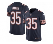 Men's Nike Chicago Bears #35 Johnthan Banks Elite Navy Blue Rush NFL Jersey