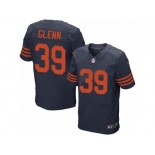 Men's Nike Chicago Bears #39 Jacoby Glenn Elite Navy Blue 1940s Throwback Alternate NFL Jersey