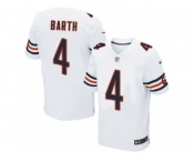 Men's Nike Chicago Bears #4 Connor Barth Elite White NFL Jersey