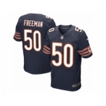 Men's Nike Chicago Bears #50 Jerrell Freeman Elite Navy Blue Team Color NFL Jersey