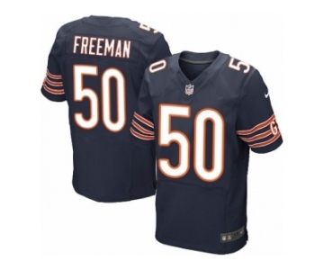 Men's Nike Chicago Bears #50 Jerrell Freeman Elite Navy Blue Team Color NFL Jersey