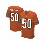 Men's Nike Chicago Bears #50 Jerrell Freeman Elite Orange Alternate NFL Jersey