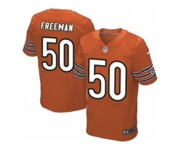 Men's Nike Chicago Bears #50 Jerrell Freeman Elite Orange Alternate NFL Jersey