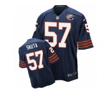 Men's Nike Chicago Bears #57 Dan Skuta Elite Navy Blue Throwback NFL Jersey