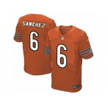 Men's Nike Chicago Bears #6 Mark Sanchez Elite Orange Alternate NFL Jersey