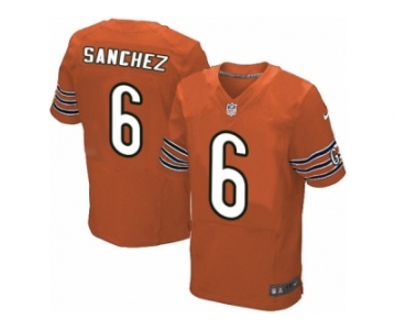 Men's Nike Chicago Bears #6 Mark Sanchez Elite Orange Alternate NFL Jersey