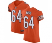 Men's Nike Chicago Bears #64 Eric Kush Orange Alternate Vapor Untouchable Elite Player NFL Jersey