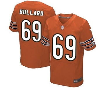 Men's Nike Chicago Bears #69 Jonathan Bullard Elite Orange Alternate NFL Jersey