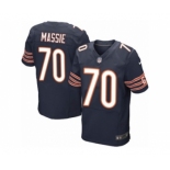 Men's Nike Chicago Bears #70 Bobby Massie Elite Navy Blue Team Color NFL Jerse