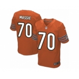 Men's Nike Chicago Bears #70 Bobby Massie Elite Orange Alternate NFL Jersey