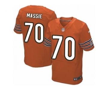 Men's Nike Chicago Bears #70 Bobby Massie Elite Orange Alternate NFL Jersey