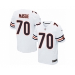 Men's Nike Chicago Bears #70 Bobby Massie Elite White NFL Jersey