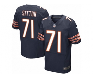 Men's Nike Chicago Bears #71 Josh Sitton Elite Navy Blue Team Color NFL Jersey