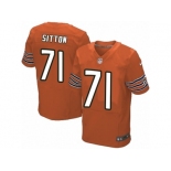 Men's Nike Chicago Bears #71 Josh Sitton Elite Orange Alternate NFL Jersey