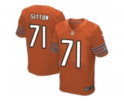 Men's Nike Chicago Bears #71 Josh Sitton Elite Orange Alternate NFL Jersey