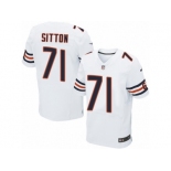 Men's Nike Chicago Bears #71 Josh Sitton Elite White NFL Jersey